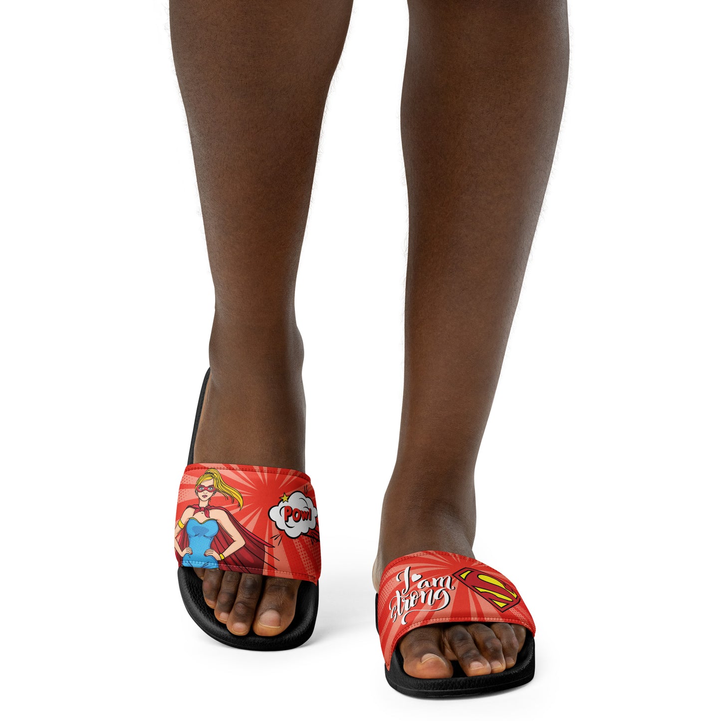 womens slides black