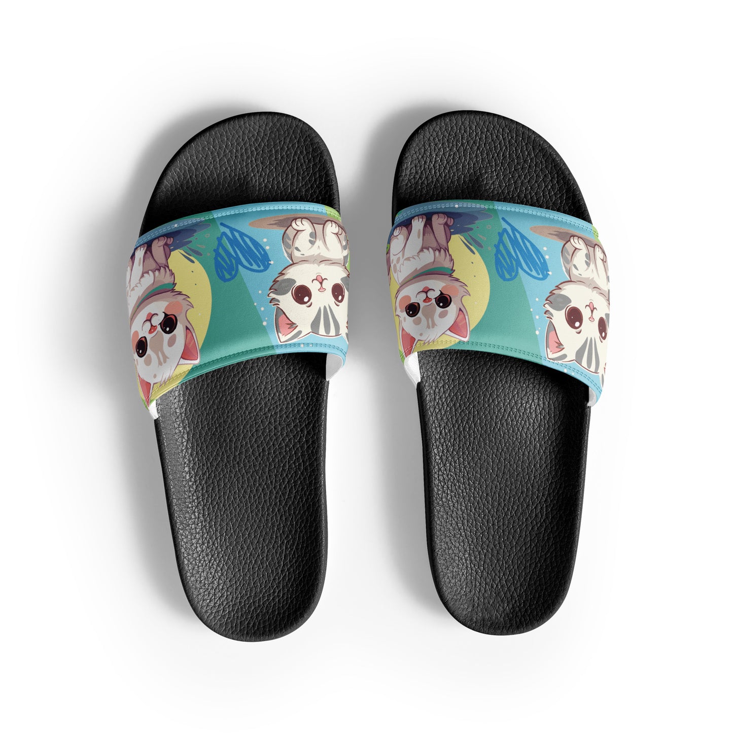 womens slides black
