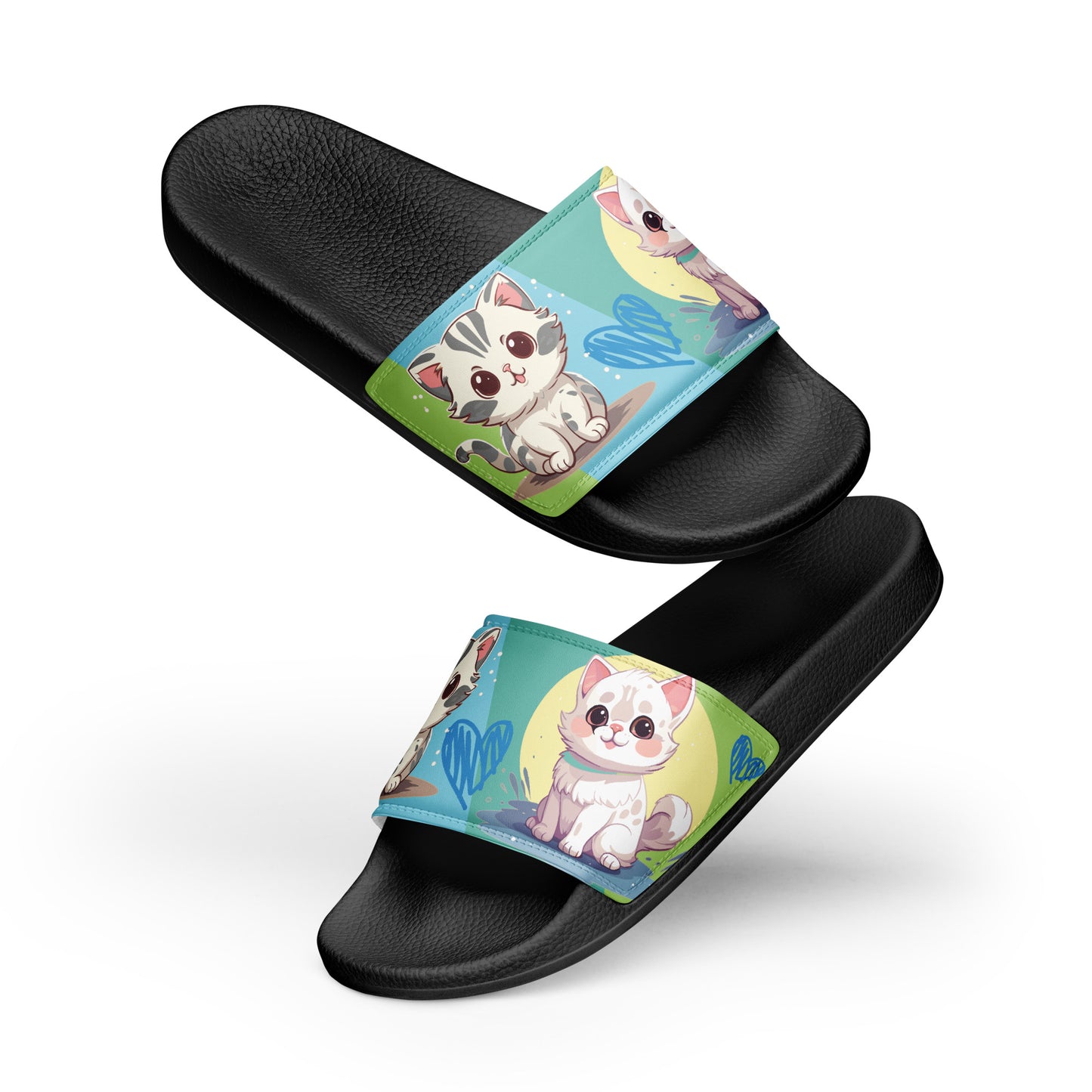 womens slides black