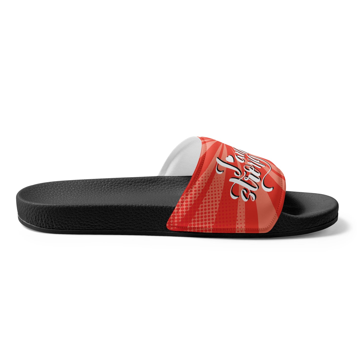womens slides black