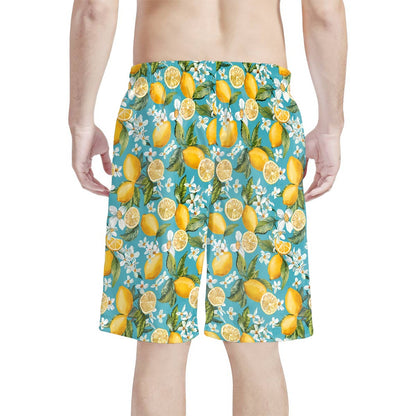 Men's Lemon Print Swim Shorts