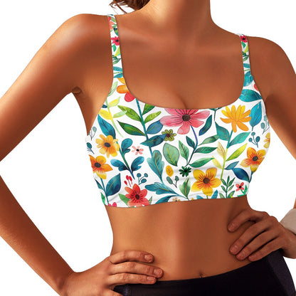 Tropical Floral Women’s Sports Bra