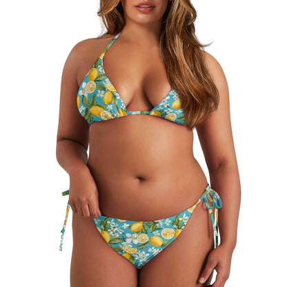 Fresh Lemon Paradise Tie Bikini