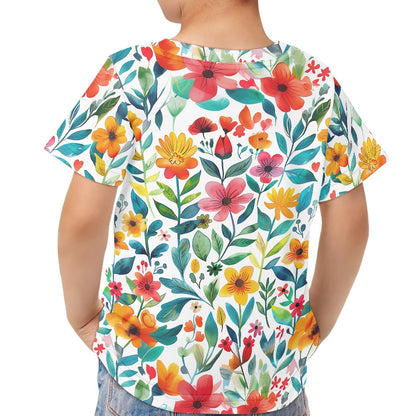 Vibrant Floral Print Children's T-shirt