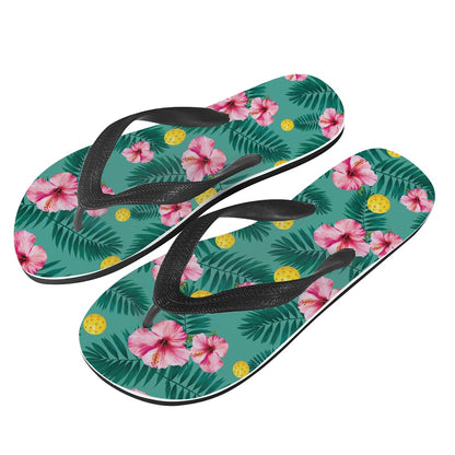 Tropical Hibiscus Flip Flops