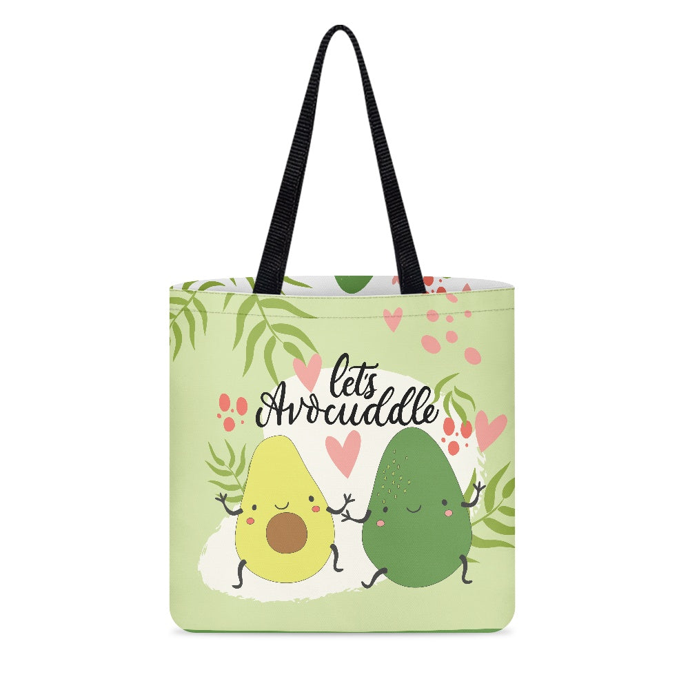 Let's Avocuddle Cute Avocado Cloth Tote Bag