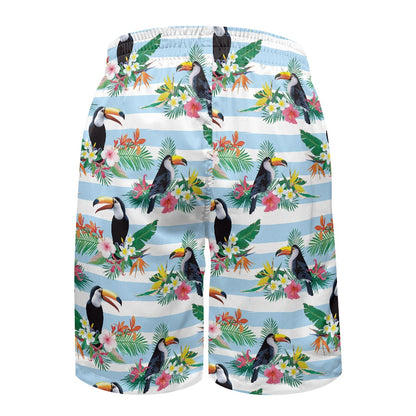 Men's Tropical Toucan Print Swim Shorts