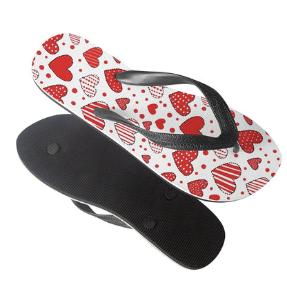 Hearts and Dots Flip-Flops