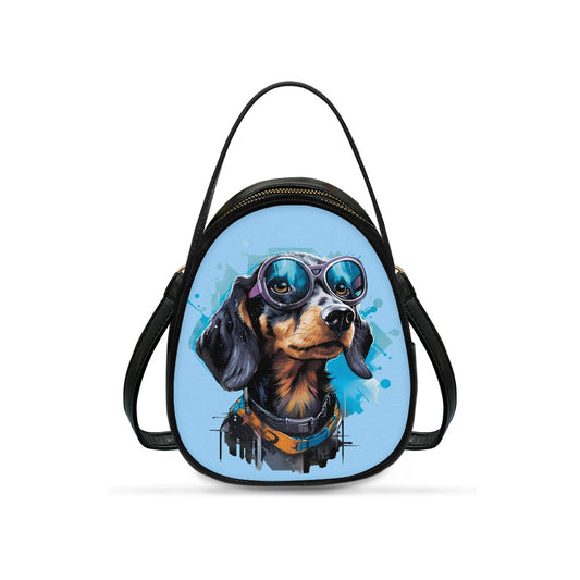Cool Dog Trendy Double-Layer Women’s Leather Square Bag
