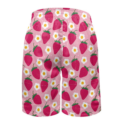 Men's Strawberry Print Swim Shorts