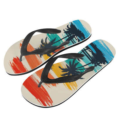 Retro Palm Beach Flip Flops