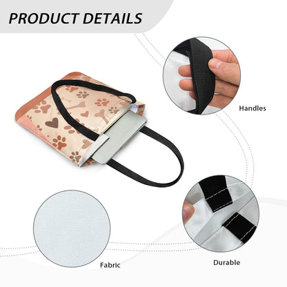 Dog Paw and Bone Pattern Cloth Tote Bag