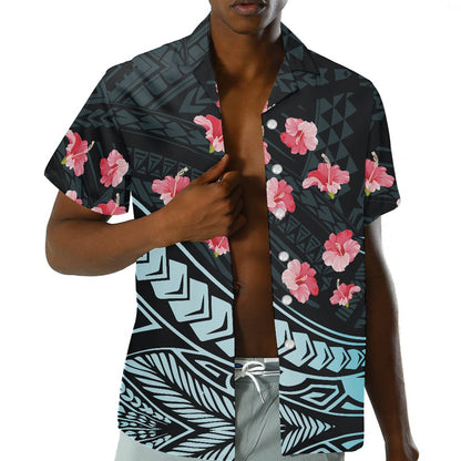 Hibiscus Tribal Hawaiian Shirt