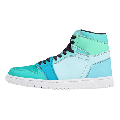 Gradient Blue Stylish Streetwear High-Top Sneakers
