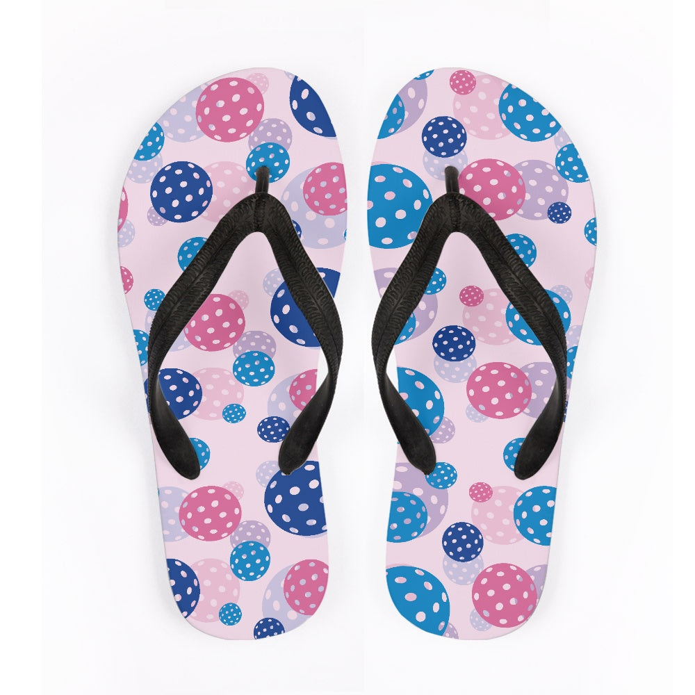 Polka Dot Bubble Flip Flops