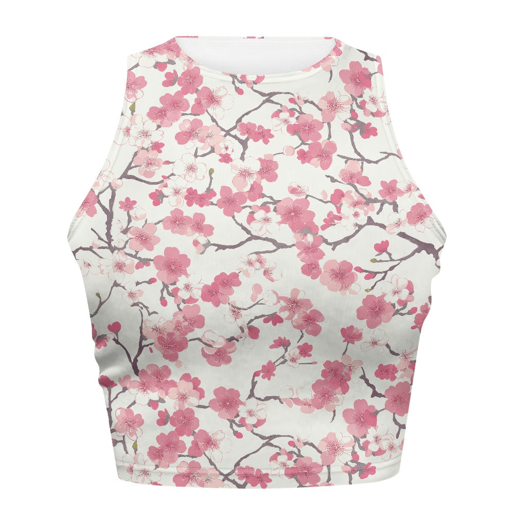 Stylish Cherry Blossom Floral Women’s Tight Tank Top