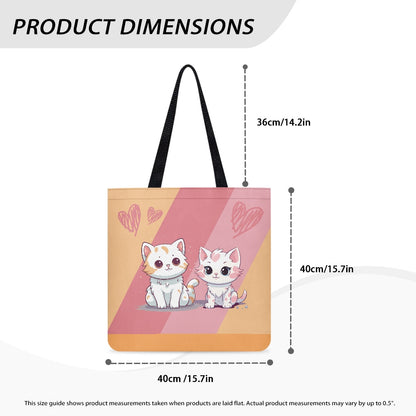 Adorable Cat Duo Cloth Tote Bag