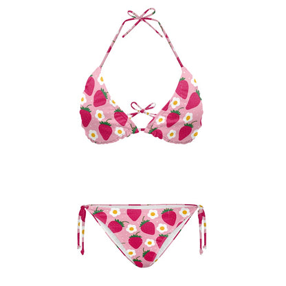 Sweet Strawberry Bliss Halter Bikini