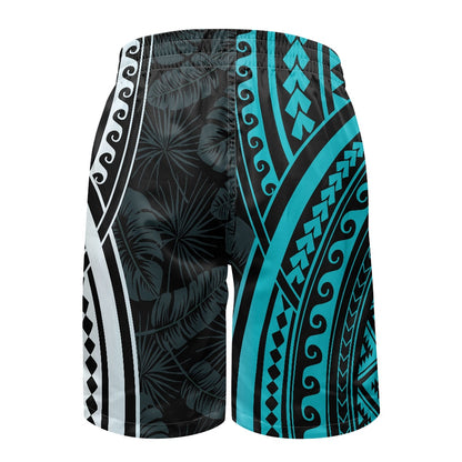 Men's Tribal Blue Accent Swim Shorts