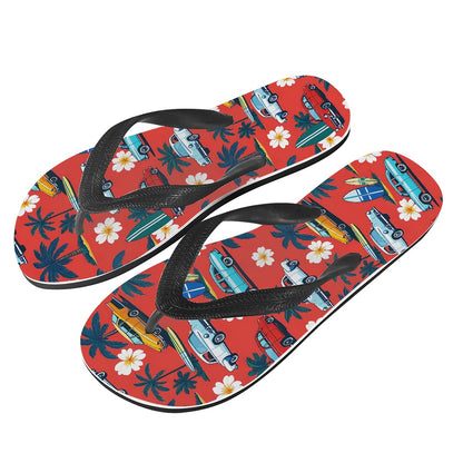 Vintage Surf Cars Flip Flops