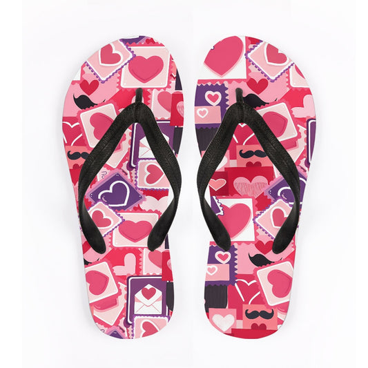 Heart Collage Flip-Flops