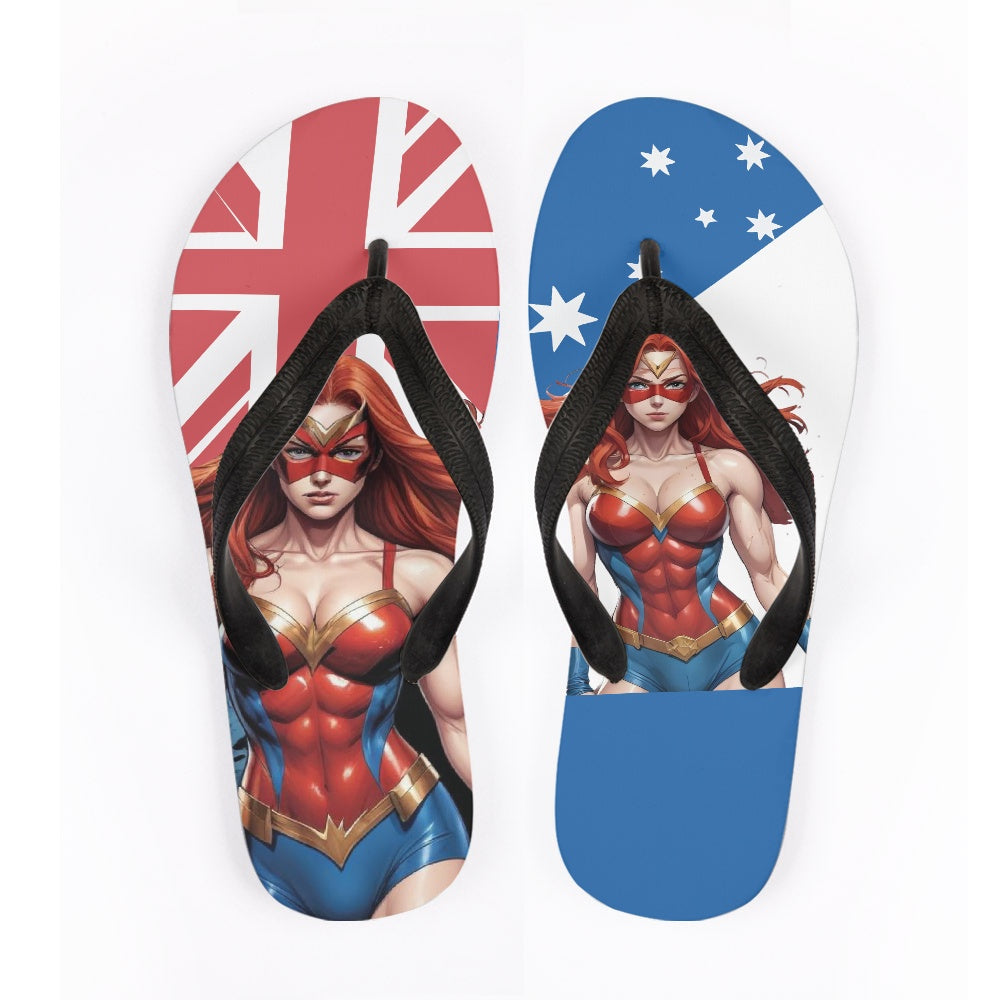 Superhero Flag Flip Flops