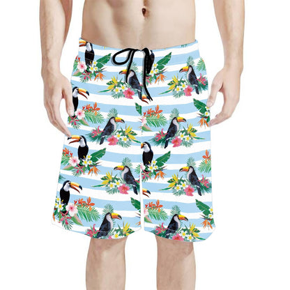 Men's Tropical Toucan Print Swim Shorts