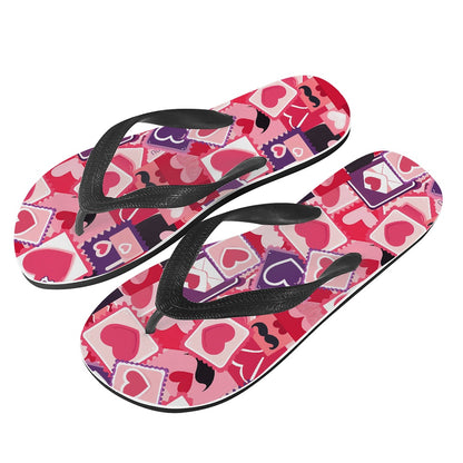 Heart Collage Flip-Flops