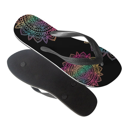 Mandala Pattern Flip Flops