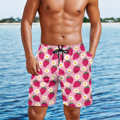 Men's Strawberry Print Swim Shorts