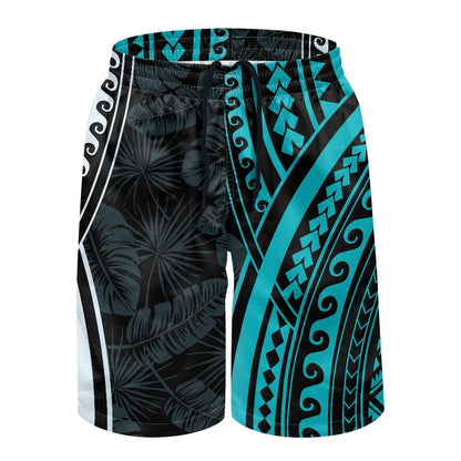Men's Tribal Blue Accent Swim Shorts