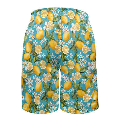 Men's Lemon Print Swim Shorts