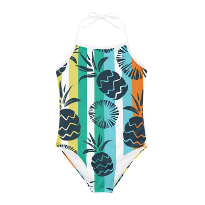 Tropical Pineapple Kids’ One-Piece Swimsuit