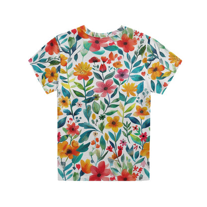 Vibrant Floral Print Children's T-shirt