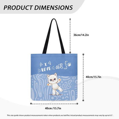 I Love Cats Cloth Tote Bag