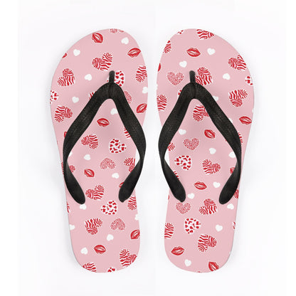 Kisses and Hearts Flip-Flops