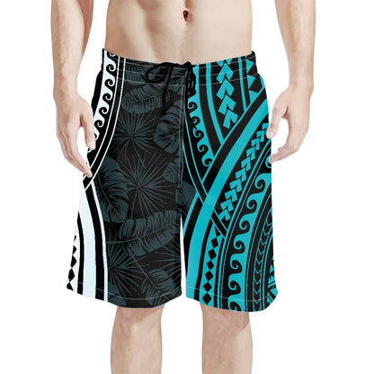 Men's Tribal Blue Accent Swim Shorts