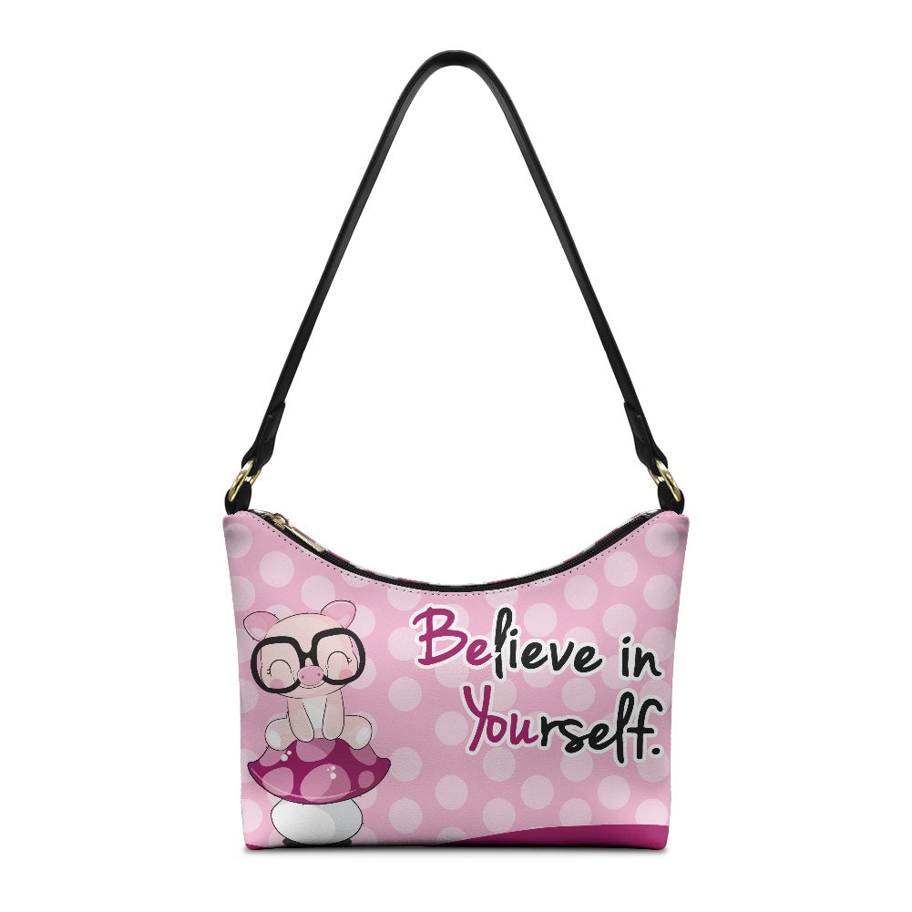 Believe in Yourself PU Women's Underarm Bag