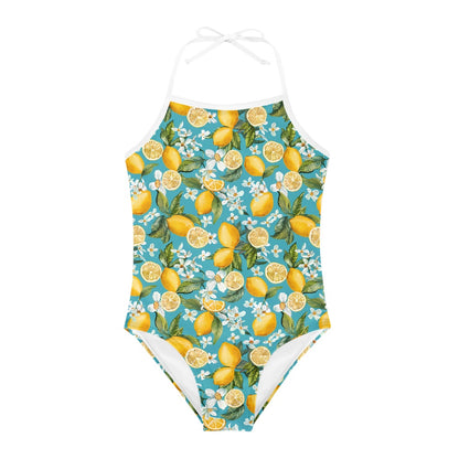 Lemon Print Kids’ One-Piece Swimsuit