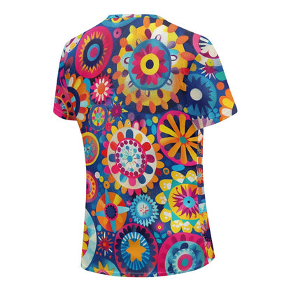 Vibrant Mandala Ladies' Round Neck T-Shirt
