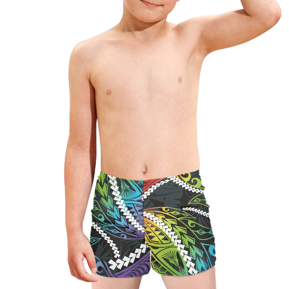 Multicolor Tribal Boy's Swimming Trunks