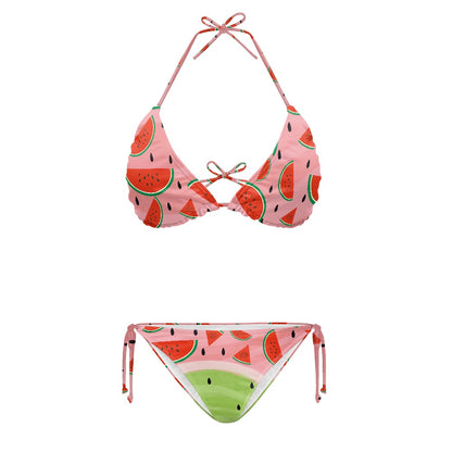 Juicy Watermelon Delight Halter Bikini