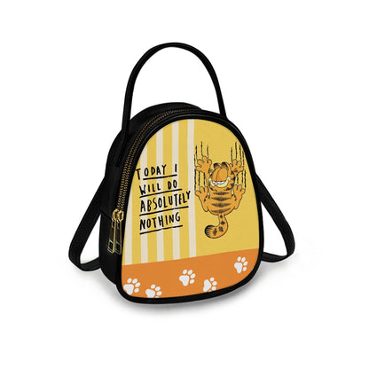 Lazy Cat Playful Double-Layer Women’s Leather Square Bag
