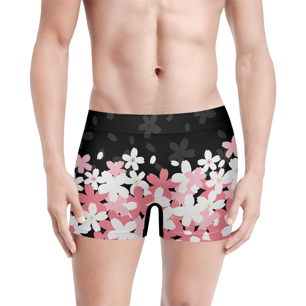 Floral Blossom Print Men's Boxer Briefs