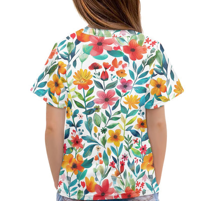Vibrant Floral Print Children's T-shirt