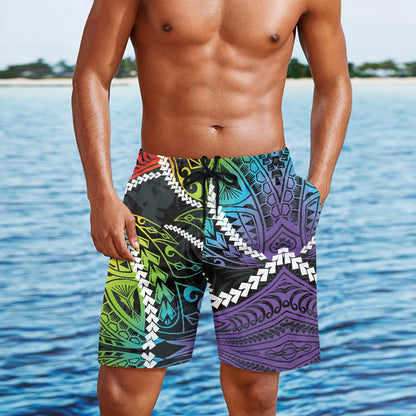 Men's Tribal Multi-Color Swim Shorts