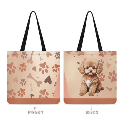 Dog Paw and Bone Pattern Cloth Tote Bag