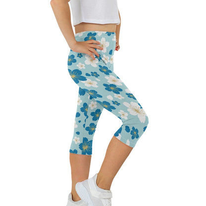Floral Kids' Yoga Capri Pants