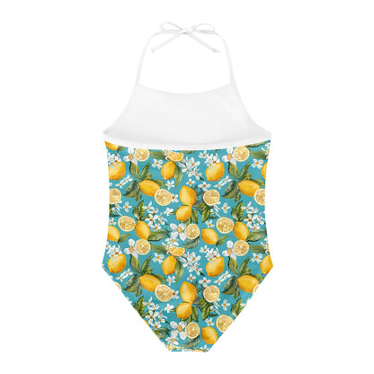 Lemon Print Kids’ One-Piece Swimsuit