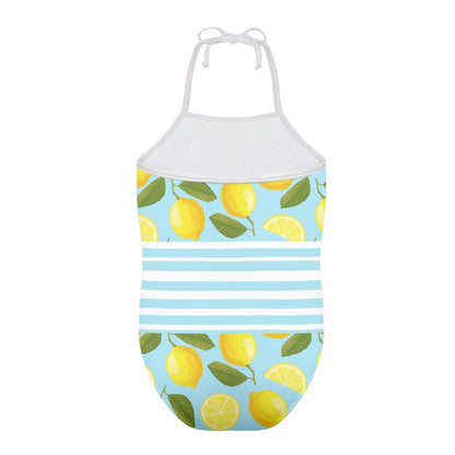 Striped Lemon Kids’ One-Piece Swimsuit